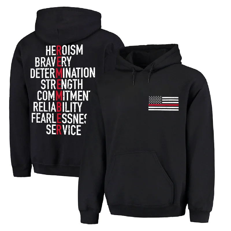 Hoodie - Thin Red Line Remember