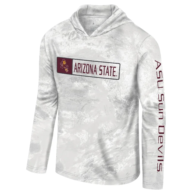 ASU Huron UPF Hooded Tee KHA