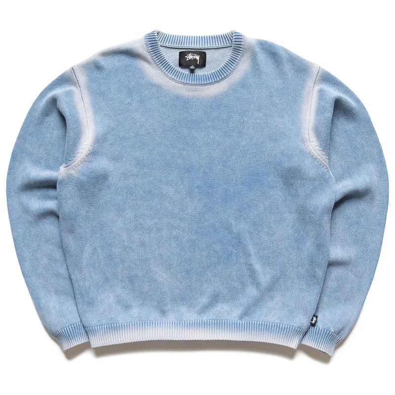 Stussy Faded Cotton Crew - Blue