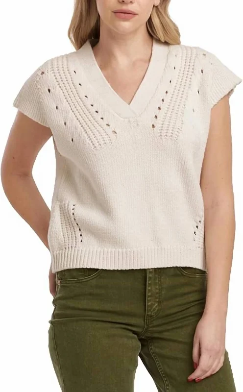 Una Sweater Top In Ivory