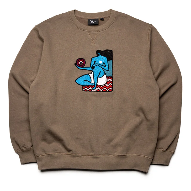 Parra Future Visions Crewneck Sweatshirt - Stone Grey