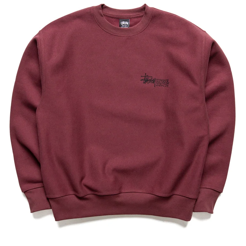 Stussy Superior Quality Crew - Oxblood