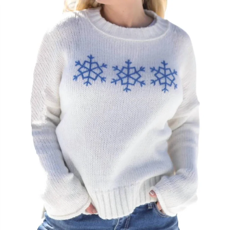 Snowflake Trio Sweater In White