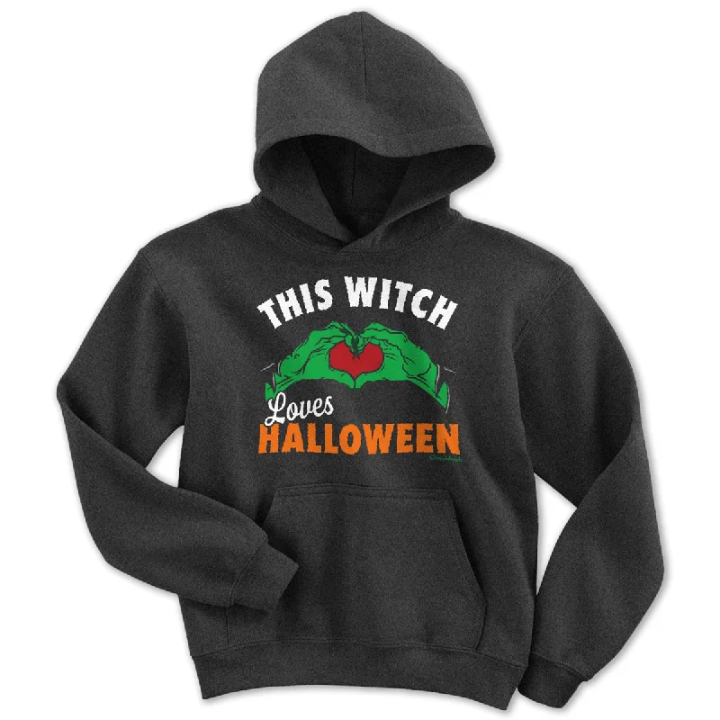 This Witch Loves Halloween Youth Hoodie