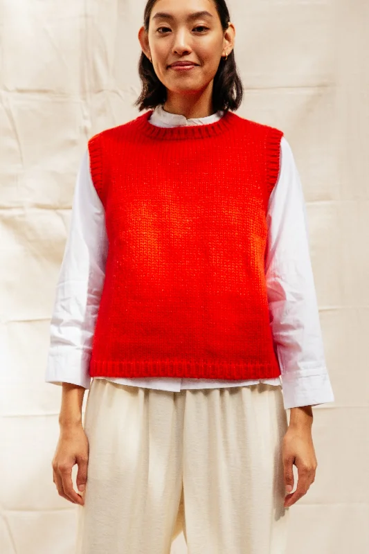 Sabine Sweater Vest- Habanero