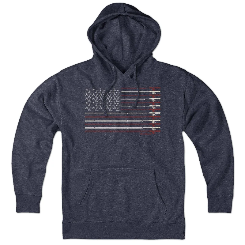 USA Fishing Flag Hoodie