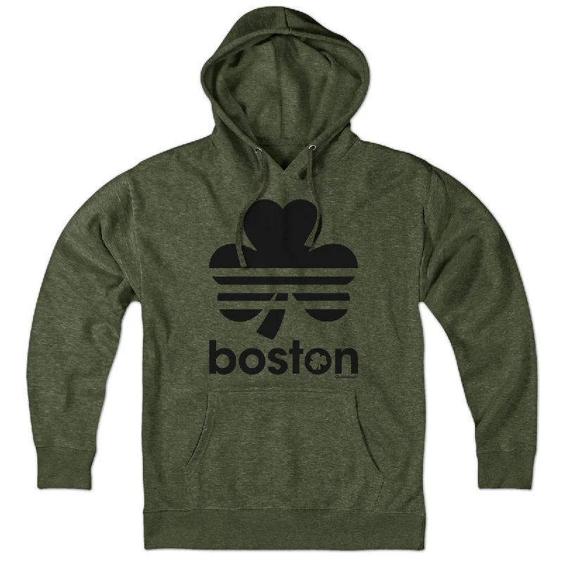 Boston Retro Shamrock Blackout Hoodie