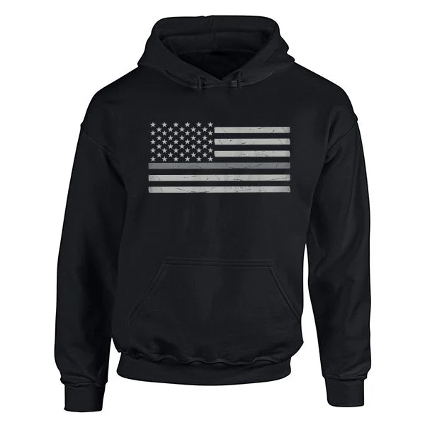 Hoodie Unisex - Classic Thin Silver Line