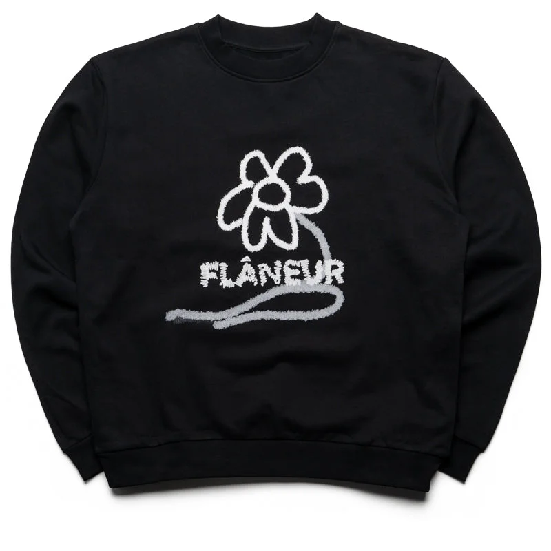 Flaneur Flower Stalk Sweater - Black