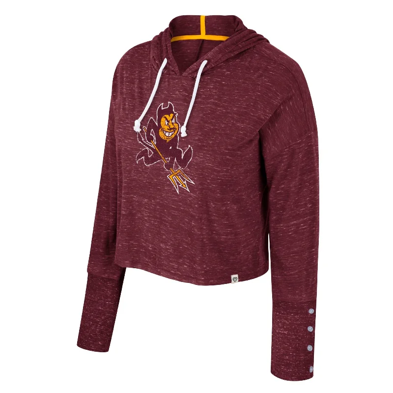 ASU Ladies HSC Crop Hoody MRN