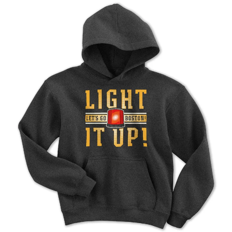 Light It Up Boston Hockey Youth Hoodie