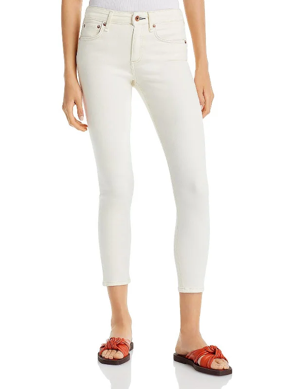 Cate Womens Mid-Rise Skinny Ankle Jeans