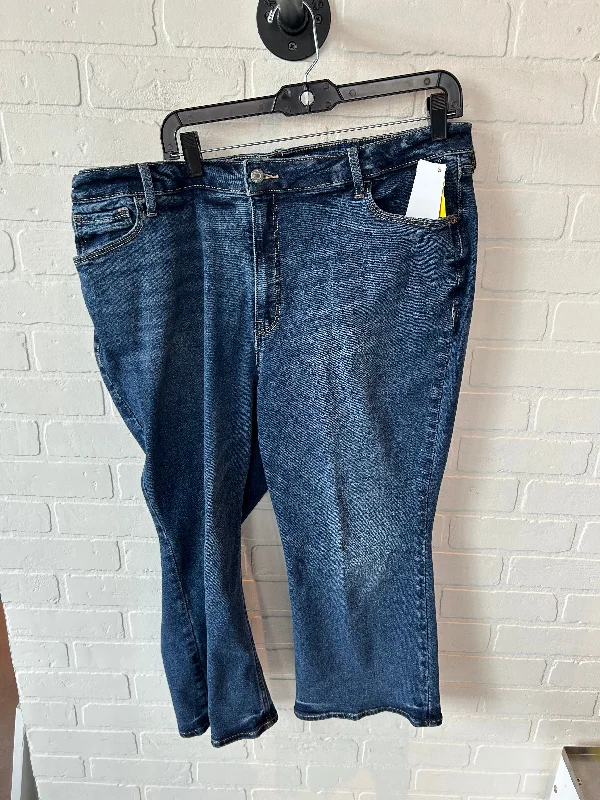 Jeans Flared By Old Navy In Blue Denim, Size: 16