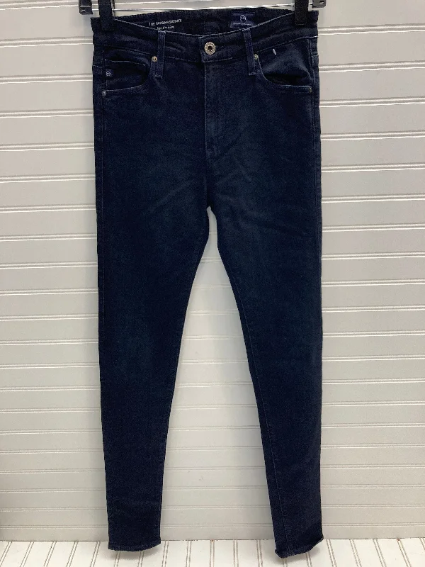 Jeans Skinny By Adriano Goldschmied In Blue Denim, Size: 2