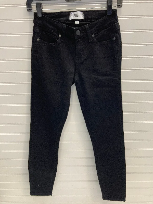 Jeans Skinny By Paige In Black, Size: 2