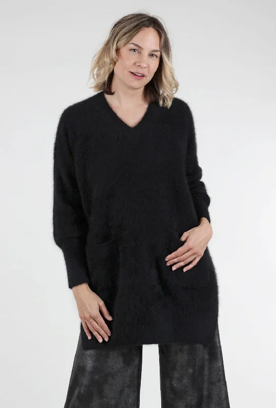 Raccoon Fiber Tunic, Black