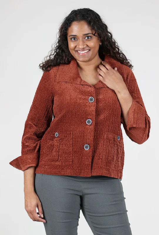 Rustic Stretch Cord Jacket, Ginger