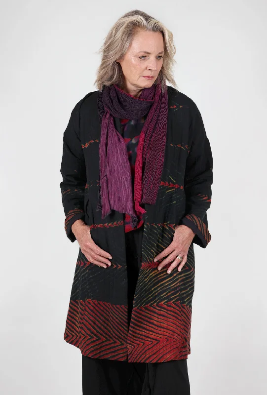 Ridge Crinkle Scarf, Magenta/Plum