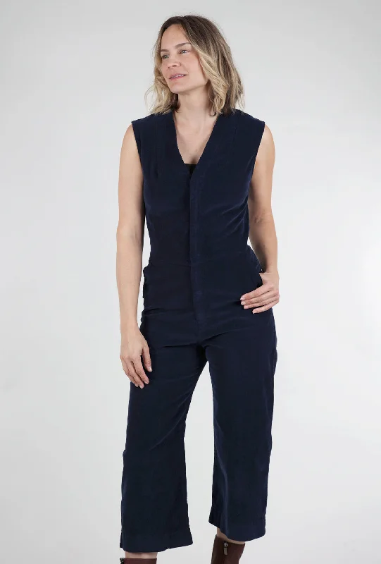 Fine Again Cord Jumpsuit, Midnight