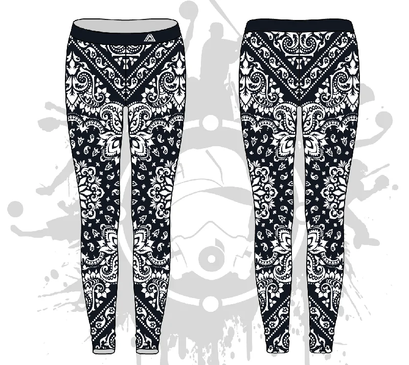 Bandana Womens Leggings: 2-color (7 Colors Available)