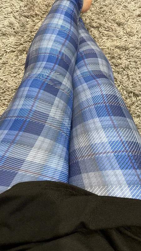 Blue Plaid Legging