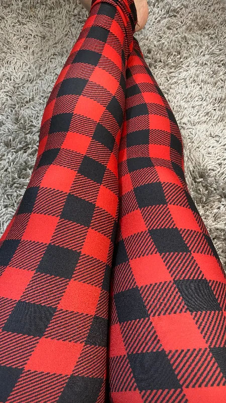 Buffalo Plaid Leggings w/ Pockets