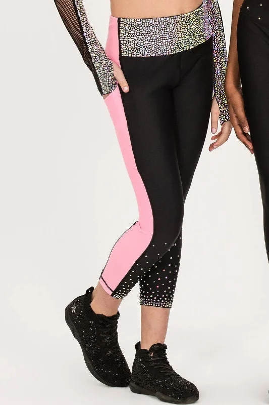 Dynamic Legging in Orchid Pink Crystal Couture