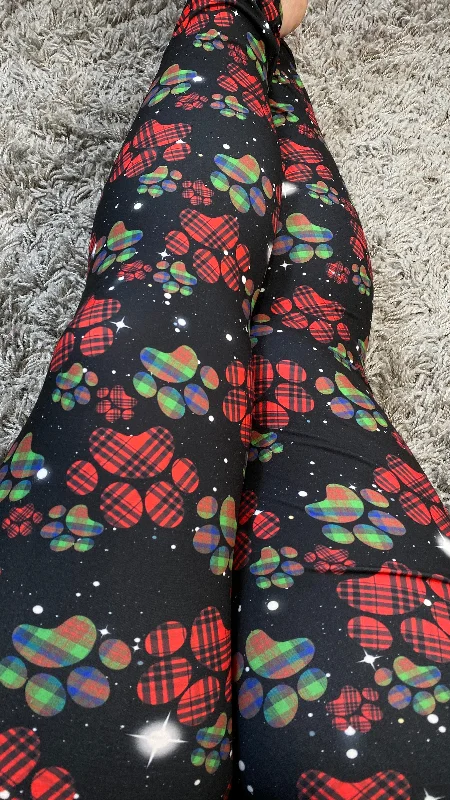 Plaid Paw Leggings