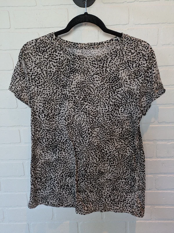 Animal Print Athletic Top Short Sleeve Athleta, Size M