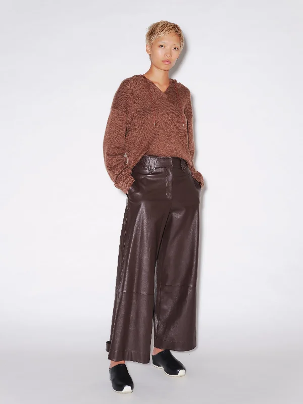 CROPPED BUTTON TAB PANT - PLONGE