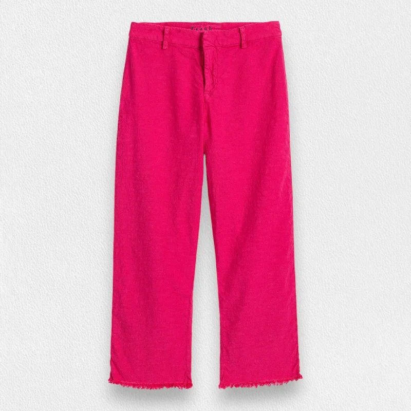 FRANK AND EILEEN - KINSALE TROUSER IN PERFORMANCE LINEN BOUGANVILEA