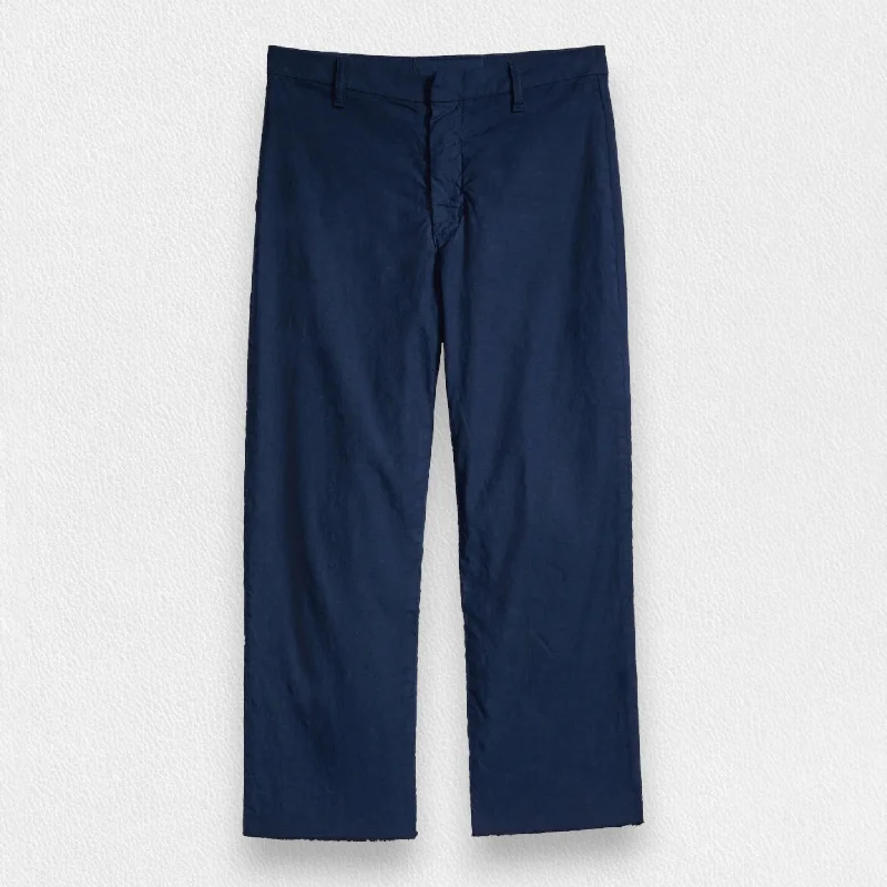 FRANK AND EILEEN - KINSALE TROUSER IN PERFORMANCE LINEN NAVY