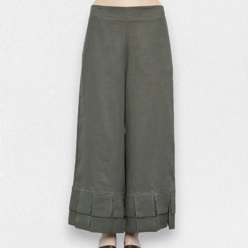 MEIMEIJ - LINEN PULL ON PANT WITH RUFFLE CUFF