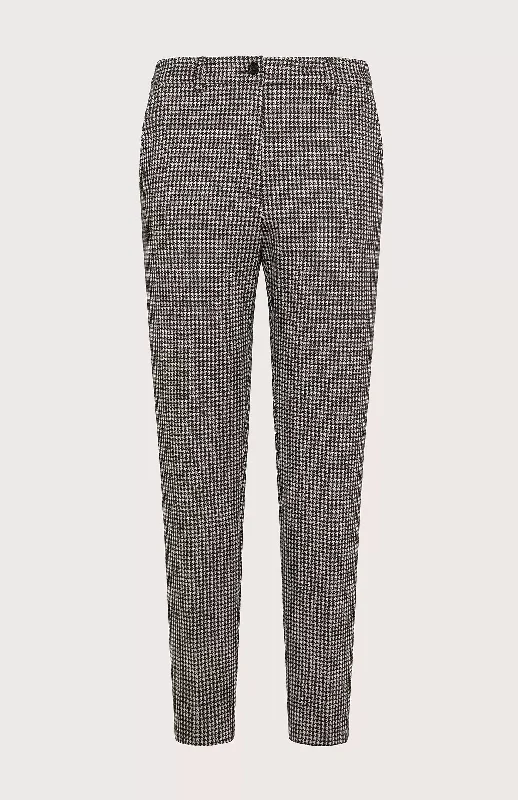 SEVENTY - SLIM FIT ANKLE LENGTH JACQUARD VICHY STRETCH PANT