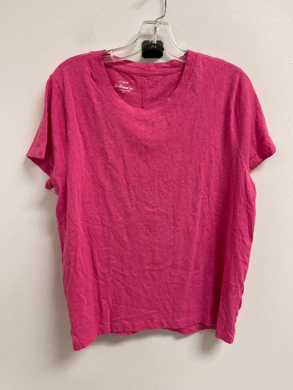 Top Short Sleeve Basic By J. Crew In Pink, Size: Xl