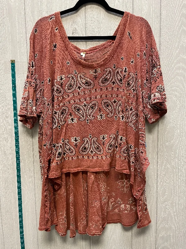 Top Short Sleeve By Free People In Multi-colored, Size: L