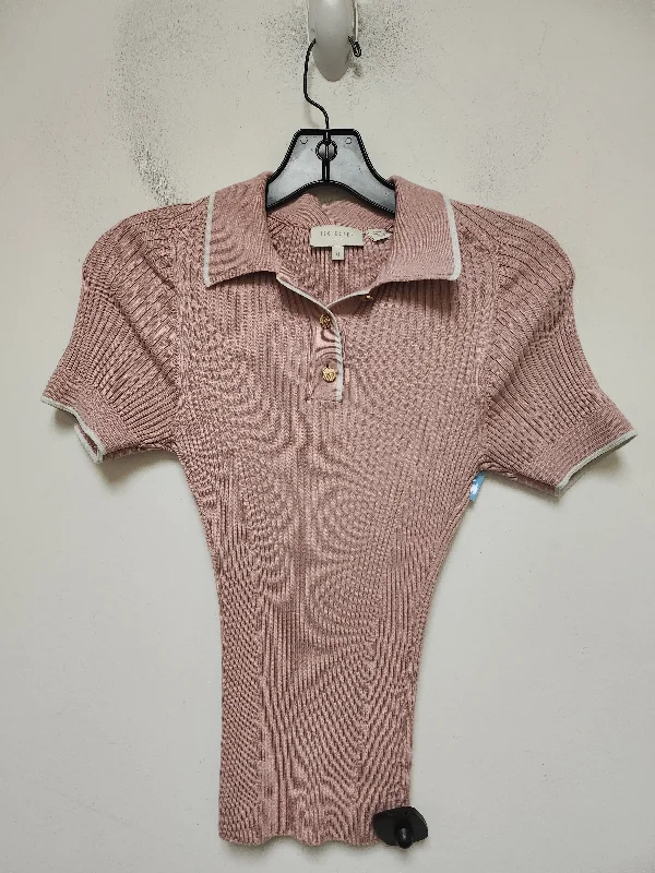 Top Short Sleeve By Ted Baker In Pink, Size: Xs