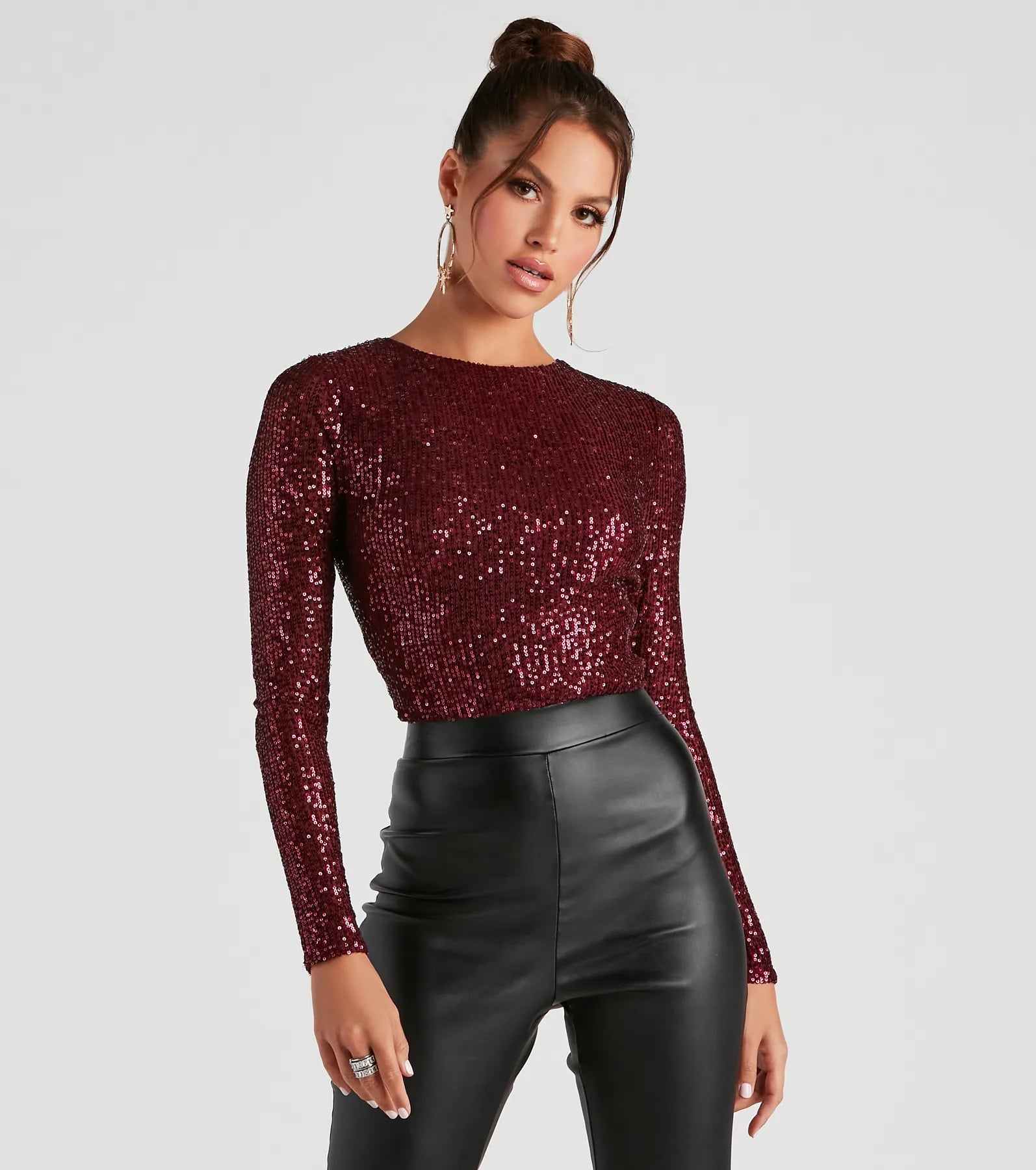 Always Sparkling Sequin Crop Top