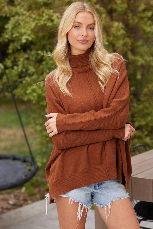 Carmel Turtle Neck Tunic Top S-XL