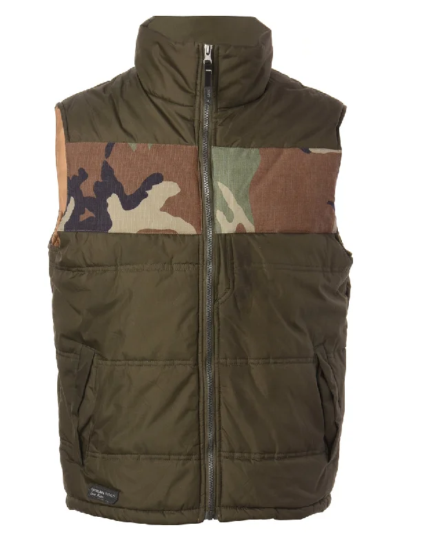 Reworked Zayne Camo Panel Puffer Gillet - L