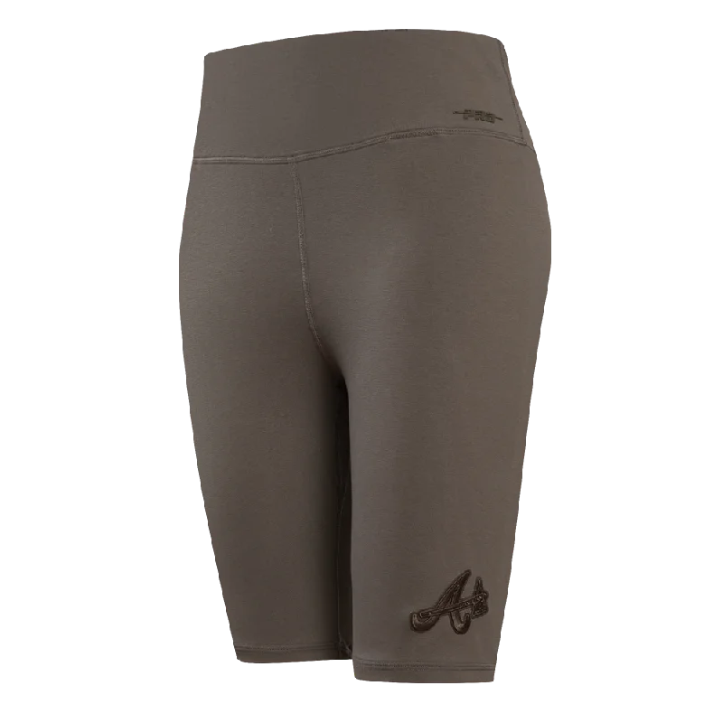 MLB ATLANTA BRAVES NEUTRAL JERSEY WOMEN'S BIKE SHORT (DARK TAUPE)