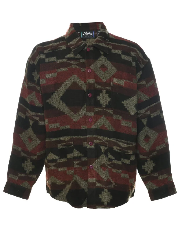 Roper Aztec Pattern Shirt - M