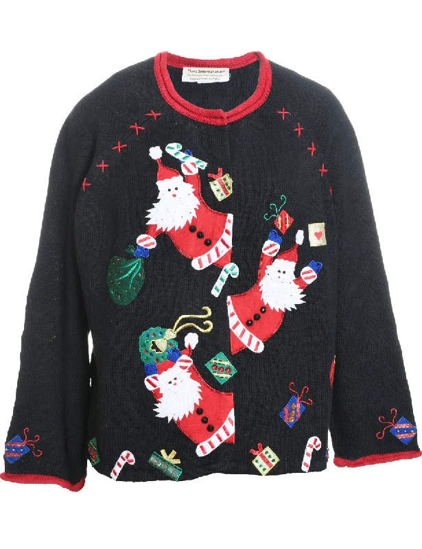 Santa Claus Christmas Cardigan - L