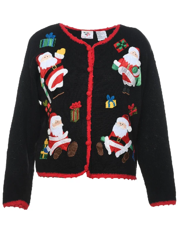 Santa Claus Christmas Cardigan - L