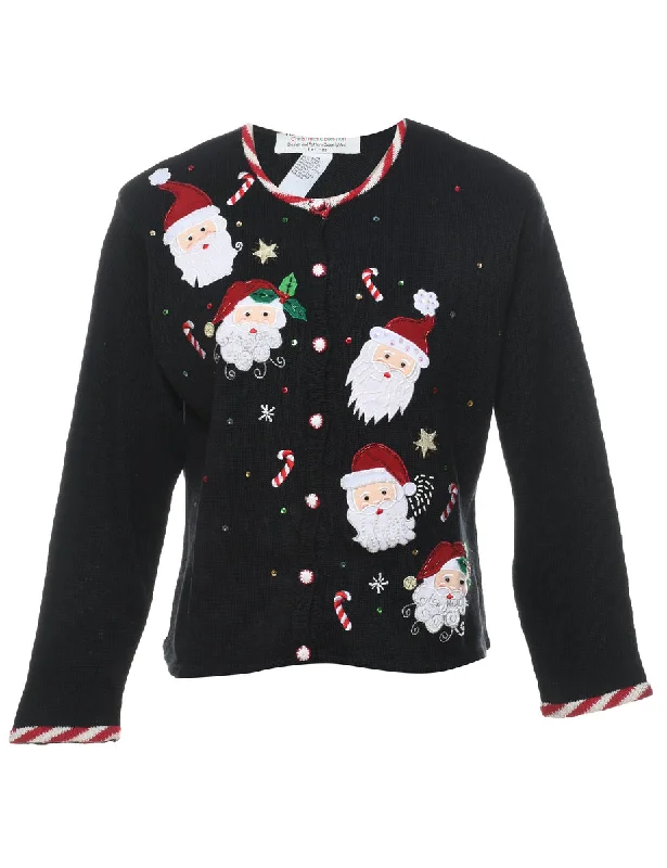 Santa Claus Christmas Cardigan - M