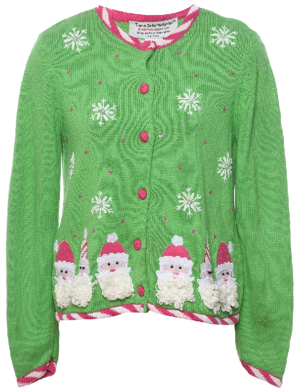 Santa Claus Christmas Cardigan - M