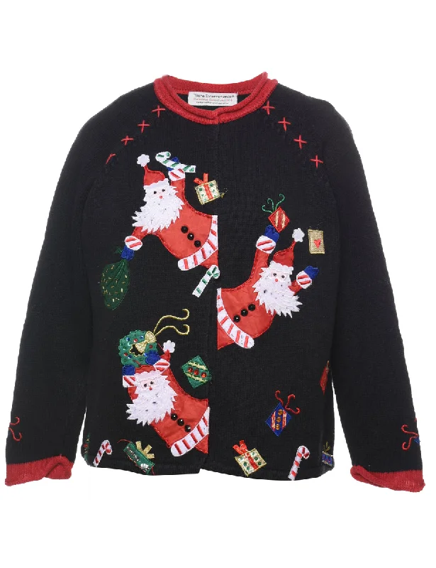 Santa Claus Christmas Cardigan - M