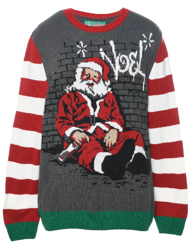 Santa Claus Christmas Jumper - L