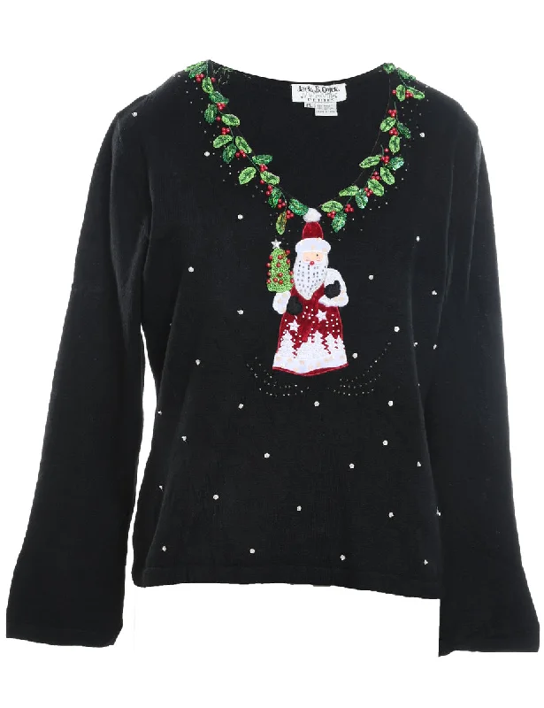 Santa Claus Christmas Jumper - L