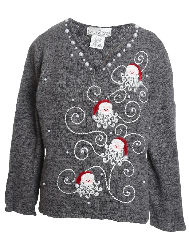 Santa Claus Christmas Jumper - L